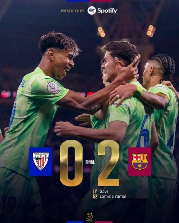 大发彩票 西超杯-亚马尔破门加维传射 巴萨2-0毕尔巴鄂